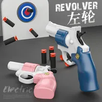 Toy Gun Revolver Pistol Manual Soft Bullet Foam Blaster Handgun Armas For Children Kids Adults Shooting Games