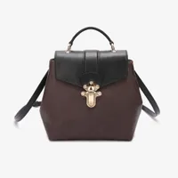 N42259 Clapton Backpack Designer Women Check Flower Flower Backpack Bag Bag Cowhide Colorful Leather Luggage Tote Prest