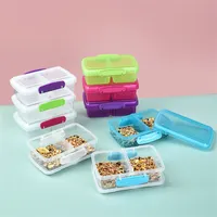 Pet Food Storage Box Försluten liten rektangulär septum Fresh-Keeping Box Transparent Macarone