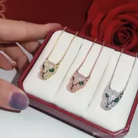 Luxury leopard pendant Necklace Ladies Classic Designer Pendant Necklaces for Women Jewelry High Quality