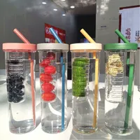 700ml tea cup with straw Water Bottles