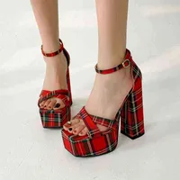 Sandalias de tacn alto con plataforma cuadrada para mujer zapatos marca lujo estilo punk talla 34 43 220520