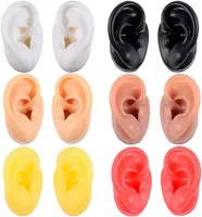 Cuidado com ouvido Modelo de orelha de silicone macia para o molde flexível para prática de piercing exibir borracha de borracha