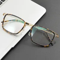 Handmade Retro Square Optical Myopia Eyeglasses Frame Men Ultralight Titanium Screwless Glasses Women Korean Full Rim Reading Eyewear SE6062
