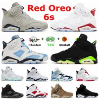 Red Oreo 6s Jumpman 6 herr basketskor Georgetown UNC Home Electric Green Midnight Navy Cny Jumpmans Bordeaux Carmine Sports Outdoor Sneakers Big Size US13