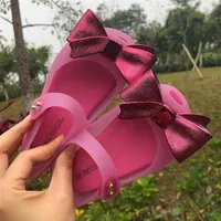 Mini Melissa Princess Bow Girls Girl Girl Girl Jelly Shoes Sandals 2020 Baby Shoes Melissa Sandals Kids Summer Q0629216T