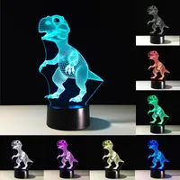 Night Lights Dinosaur 3D Table Luminaire LED Novelty 7 Colors Change Atmosphere Lamp Baby Sleeping Desk Birthday GifNight