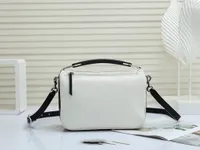 소프트 박스 어깨 가방 여성 고품질 디자이너 MJ 크로스 바디 패션 클러치 핸드백 먼지 가방 더블 지퍼 2 크기