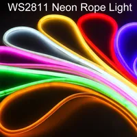 WS2811 LED Strip Neon Sign Light 6,6ft RGB Dream Couleur Rainbow Striches For DIY LED NEONS LETTRES SIGNES D'ART Mall Éclairage décoratif DC12V DC24V CRESTECH