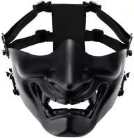 Airsoft Mask Protective Mode halbe Gesichtsmaske Outdoor -Spielmaske Taktische Prajna Face Hannya Oni Motorcycle Evil Demon Knight für Halloween Cosplay