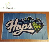 Milb Hillsboro Hops Flag 3 5ft 90cm 150cm Polyester Banner Decoration Flying Home Garden Gifts205a