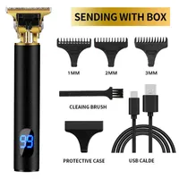 Tiktok hot selling electric push rod hair clipper scissors oil head shaver hairs clippers rechargeable usb fast charging TP6I