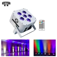 2021 Nyaste 6*18W RGBWA UV Wireless DMX LED Par Lights / Battery Powered IR Control Splights / DJ Lighting