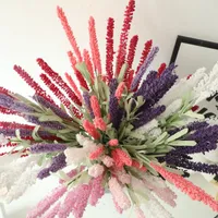 Decorative Flowers & Wreaths Artificial Provence Lavender Plastic Fake For Home False Plants Wedding Decoration Table