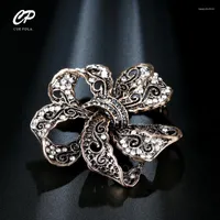 Pins Brooches European And American Fashion High-end Bohemian Style Alloy Zircon Brooch Ladies Flower BroochPins
