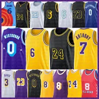 Russell Westbrook Carmelo Anthony 3 Davis Basketball Jersey 6 23 James 0 3 7メンズシャツ32 34スポーツジャージレトロメッシュ2022新しいヴィンテージ