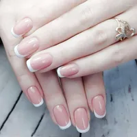 Valse nagels 24 stks eenvoudige Franse naakt roze bruid bruiloft vrouwen nep volledige cover kunstmatige manicure nagel art decoratie tipsfalse stac22