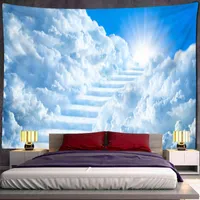 はしごTo Heaven Tapestry Bohemian Wall Decoration Products Carpets Papers Home Decor Hange J220804