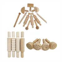 Niños Diy Molde de plástico de limo Soft Clay Soft Grade Herramientas de madera Suministros de plastilina Paly Paly Tough Educational Toys para niños L245U