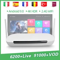 Leadcool Q9 Android TV Box 9.0 S905W Set Topbox met 1 jaar QHD French Arabisch Europa Live Sport Movies 4K Smart Receiver
