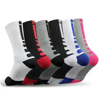 Calcetines de baloncesto de ￩lite profesional acolchados calcetines de la tripulaci￳n deportiva atl￩tica