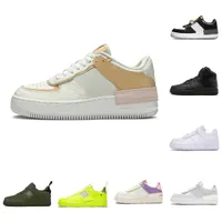 High Quality Mens Sports Casual Shoes Spruce Aura White Low Shadow FoRCes Black Wheat Pale Ivory Pastel Beige Airs Utility Women Orange Designer Trainers Sports