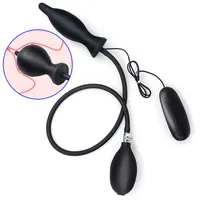 Silicone Expand Inflatable Vibrating Plug Body-Safe Medical Grade Waterproof Butt Care Massager for Beginners and Advanced Users258g