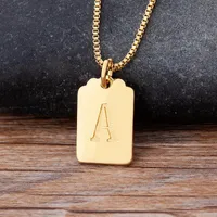 Chains Luxury Copper Zircon A-Z Alphabet Pendant Chain Necklace Punk Hip-Hop Style Fashion Woman Man Initial Name Jewelry GiftChains ChainsC