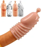 Massager Sexy Touys Penis powiększenie gint kutas pierścienie wielokrotnego użytku Rękawy seksualne zabawki dla mężczyzny Protection Chastity Device