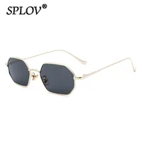 سداسية معدنية صغيرة الرجال نساء نظارات شمسية أنيقة مربعة الشمس مربع نظارات رجعية مضلع أزياء النظارات UV400 D SOL HOMBRE 220518