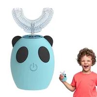 ذكية 360 درجة u سونيك فرشاة أسنان كيدز الأطفال السيليكون التلقائي بالموجات فوق الصوتية فرشاة الأطفال