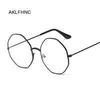 Sunglasses Fashion Vintage Retro Gold Metal Frame Clear Lens Glasses Nerd Geek Eyewear Eyeglasses Small Round Circle Eye