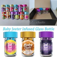 10 stammen Baby Jeeter Infused Glass Jar Wash Oil Concentrate Container Bag Hoogwaardige E Cigarttes Accessoires Droog Kruid Tabaksopslagfles