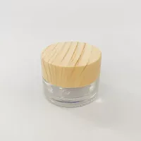 Piccolo di imballaggio campione di alta qualità in legno barattolo da 5 ml di cera di vaporizzazione con cera di vaporiudola spessa collezione di vetro di vetro box cosmetico scatola