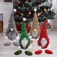 UPS New Christmas Long-Legged Doll Dolls Props Stuffed & Plush Animals Decoration Scene Window Layout Ornaments