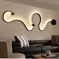 Wall Lamp Modern Creative Acrylic Curve Light Nordic Led Snake Sconce For Home El Decors Lighting FixtureWall