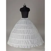 In stock Ball Gown Petticoat Cheap White Black Crinoline Underskirt Wedding Dress Slip 6 Hoop Skirt Crinoline For Quinceanera Dres227s