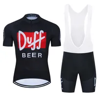 2022 Duff Cycling Jersey Pro Cycling Clothing Ropa Ciclismo Mens Short Bike Shirt Mtb Bicycle Gel Pad Bib Set