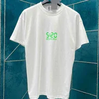 Camisetas Balencaigass París 22 Exclusivo Exclusivo de verano 520 Capsule Camiseta con letras Unisex Versión alta Manga corta