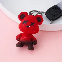 Chameleon Bear Keychain Cartoon Bear's Car Keychain Femenino Exquisito Bolso Regalos