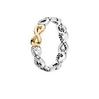 925スターリングシルバーインフィナイトラブ愛の女性のための結婚指輪婚約指輪ファッションジュエリーアクセサリー