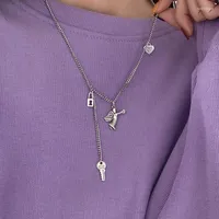 Pendant Necklaces TIMEONLY Romantic Key Angel Love Heart For Women Ladies Hollow Alloy Chain Sweater Jewellery Retro Heal22