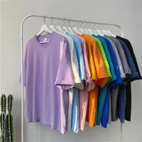 PR Summer 17 Colors Cotton Tshirts Harajuku Women Ordized Tees Casual Short Sleeve T Shirt Korean Loose Tops Men Clothing 220708