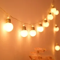 문자열 1/2pcs Led Globe String Light 10 1.5 m 크리스마스 조명 야외 정원 전구 웨딩 파티 장식 요정