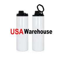 USA Warehouse Sublimation 20 Oz Tumbler مباشرة مع الزجاجة الرياضية الرياضية B0822