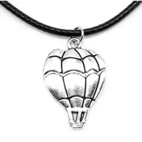 Vintage Silver Hot Air Fire Balloon Necklace Gothic Men Trendy Version Simple Alloy Choker Pendant Street Punk Hip Hop Gift Bijoux Accessories