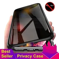 Магнитная конфиденциальность металлических корпусов для iPhone 13 12 11 Promax XS Max XR X 7 8 6 6S Plus предотвращает заказнут для Peep для 13PRO 12Pro Phone Case Keep Private