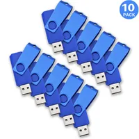 Topesel 10pcs USB 2.0 Flash Drives Memoria Sticks Almacenamiento del pulgar Discos U