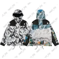Tasarımcı Erkek Ceket Rüzgar Rüzgar Paltosu Lüks Sonbahar Giyim Patchwork Renk Sıradan Klasik Snow Mountain Sokak Giyim Beyzbol Dış Giyim