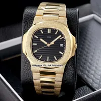 18 Style 40mm Nautilus 5711 1 Frosted 18K Gold Gold Melecical Mens Watch Watch Black Dial Frosted Strap Strap Gener